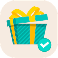 Icono de abrir regalo