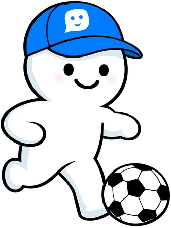 Mascota Terapify jugando fútbol
